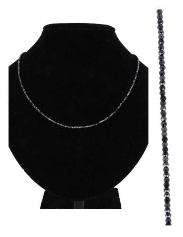 Spinel zwart met coating summer vibes edelsteen ketting