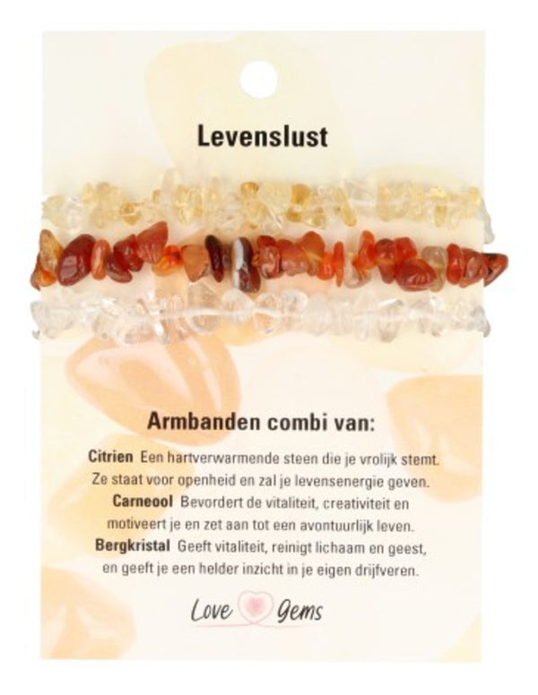 edelsteen splitarmband combi Levenslust