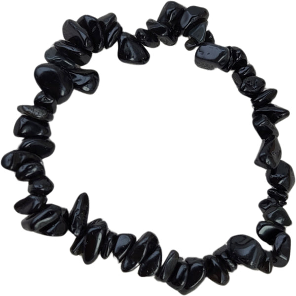 edelsteen splitarmband Obsidiaan zwart