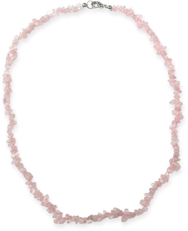 edelsteen splitketting Roze kwarts smal
