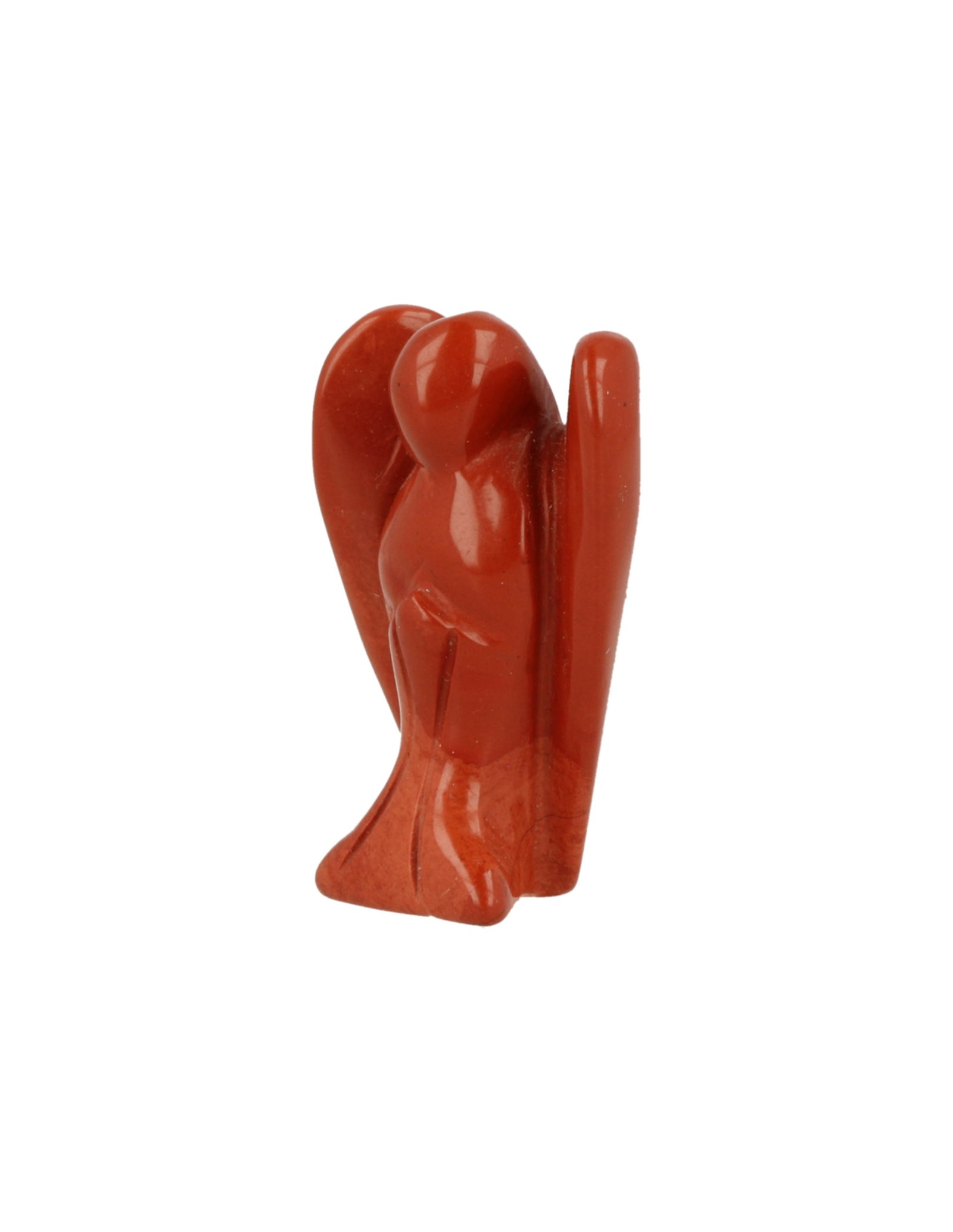 Staande engel 35 mm Jaspis rood