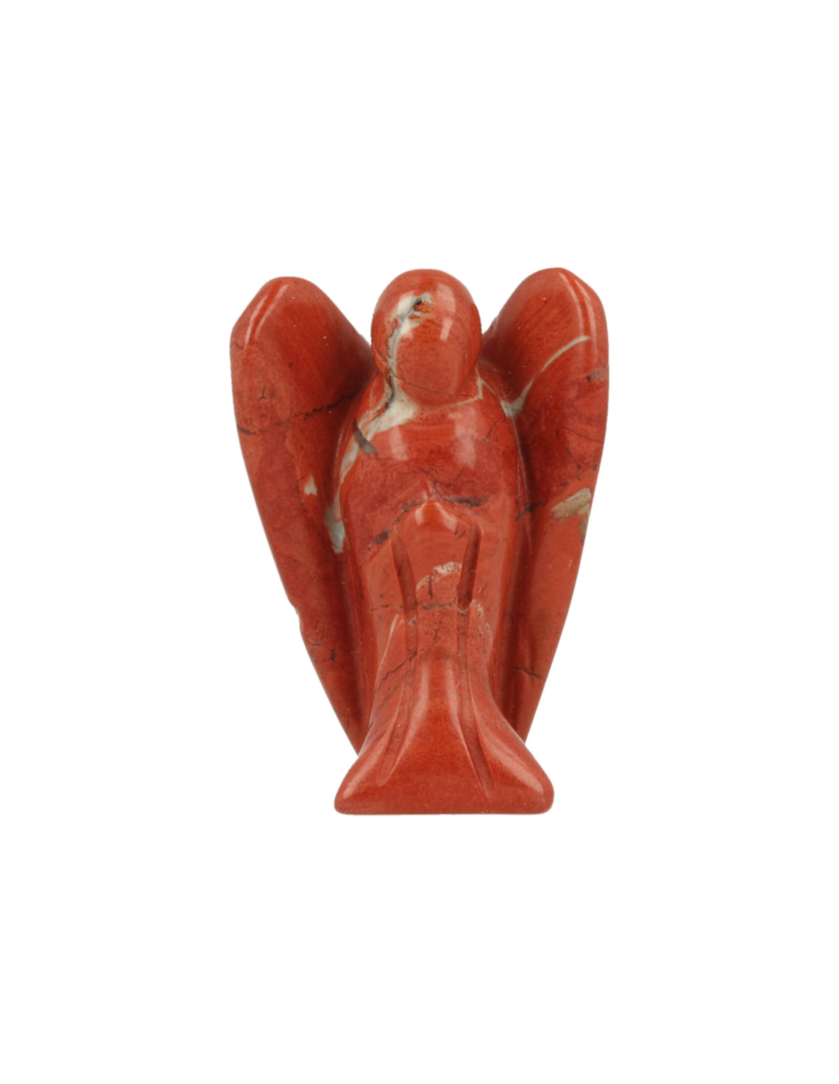 Staande engel 35 mm Jaspis rood