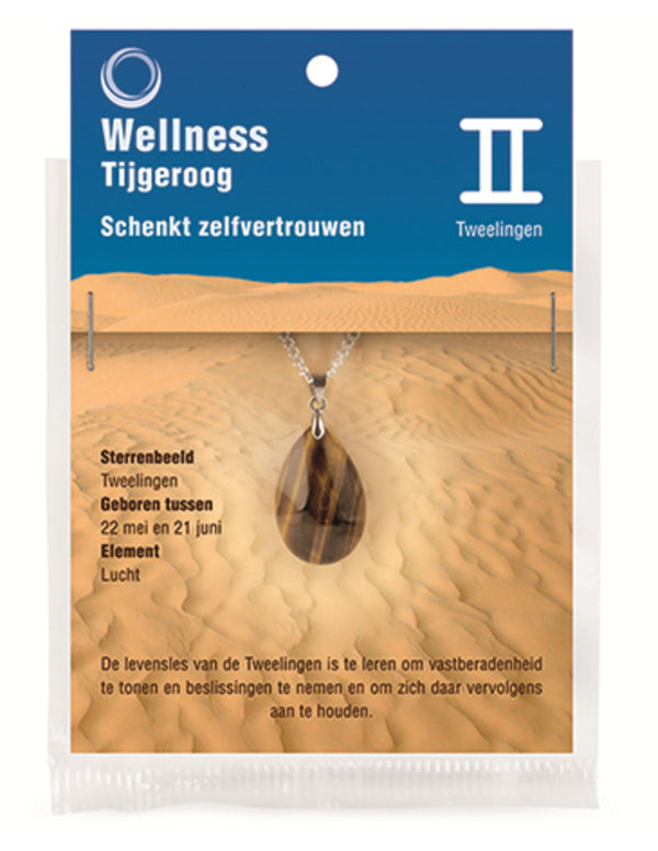 Tijgeroog Sterrenbeeld Hanger Tweelingen