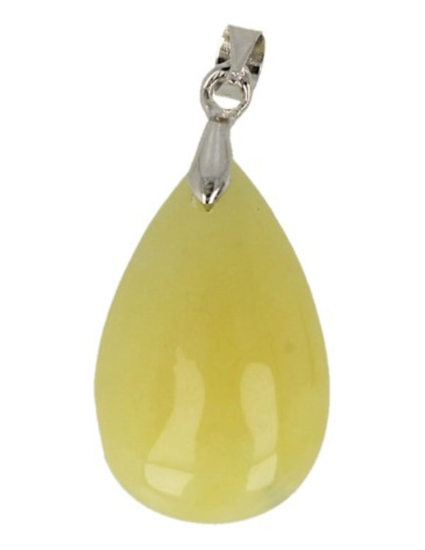 The drop of Jade olijf - Edelsteen Hanger