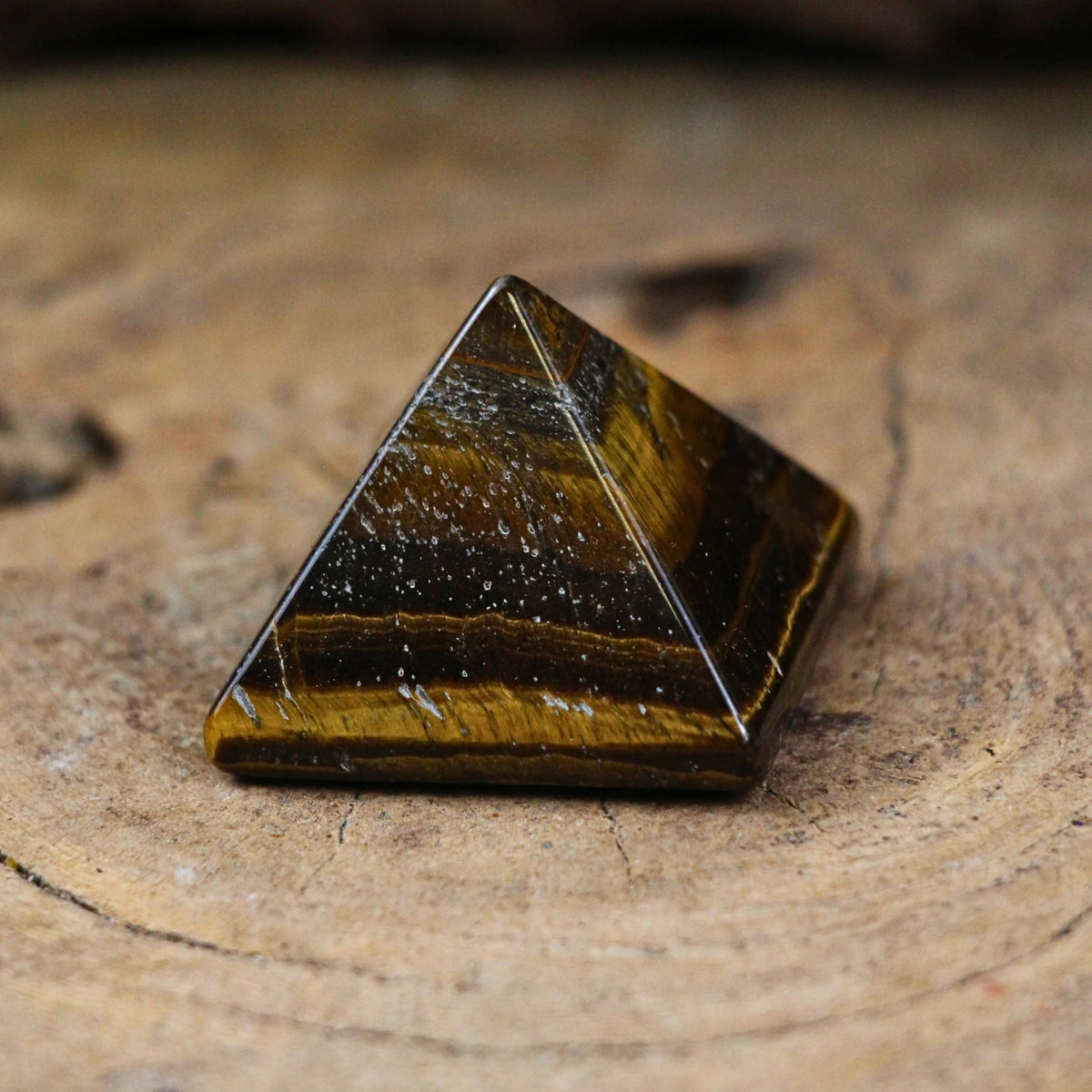 Tijgeroog 35 mm edelsteen piramide
