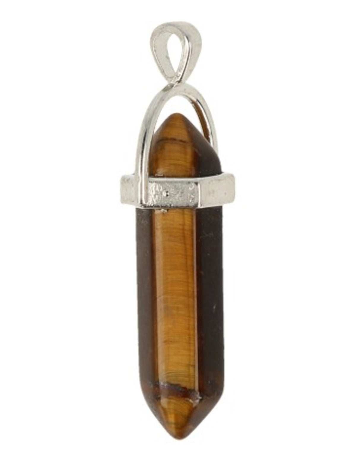 Tijgeroog dubbeleinder hanger