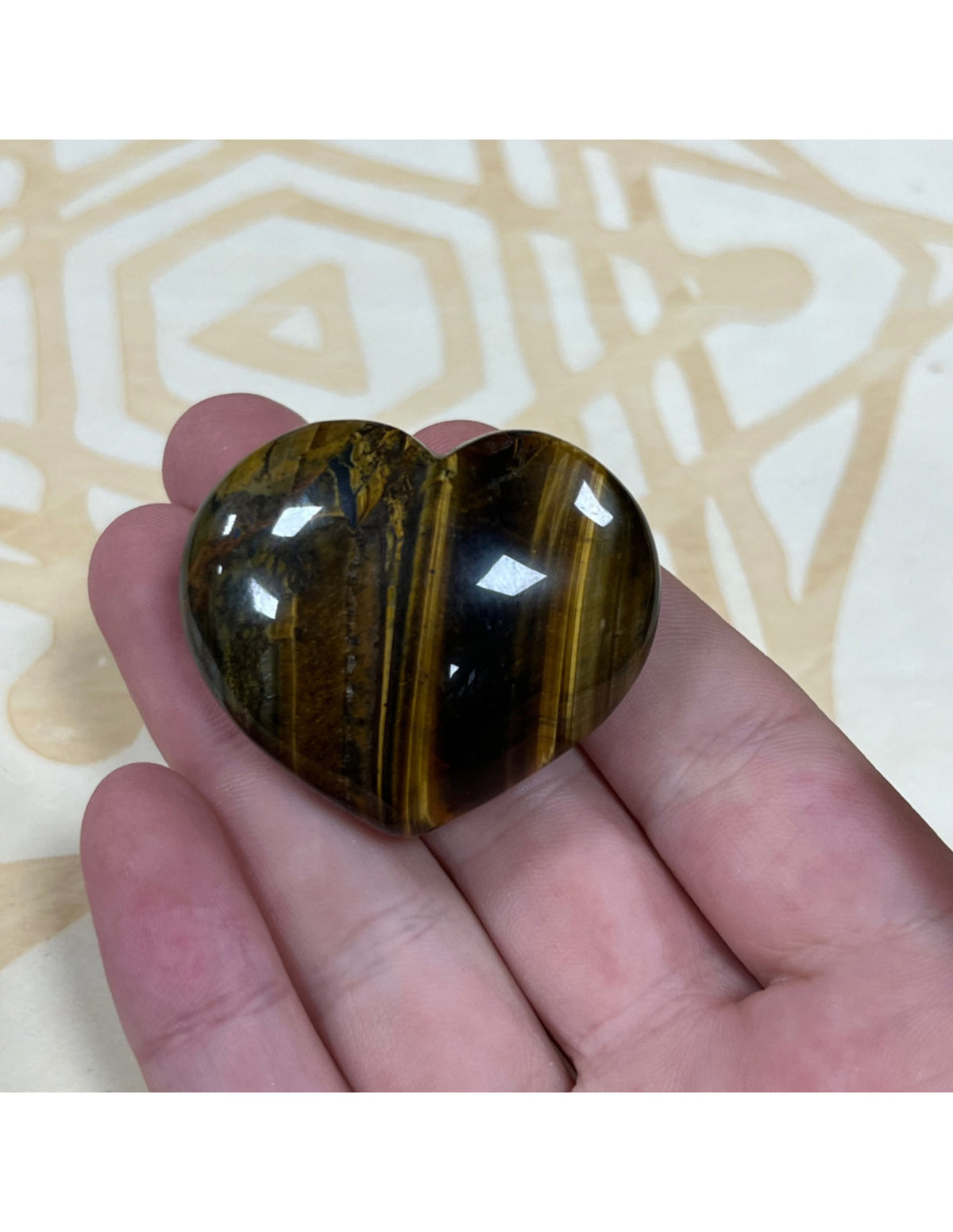 Tijgeroog edelsteen hart 45 mm
