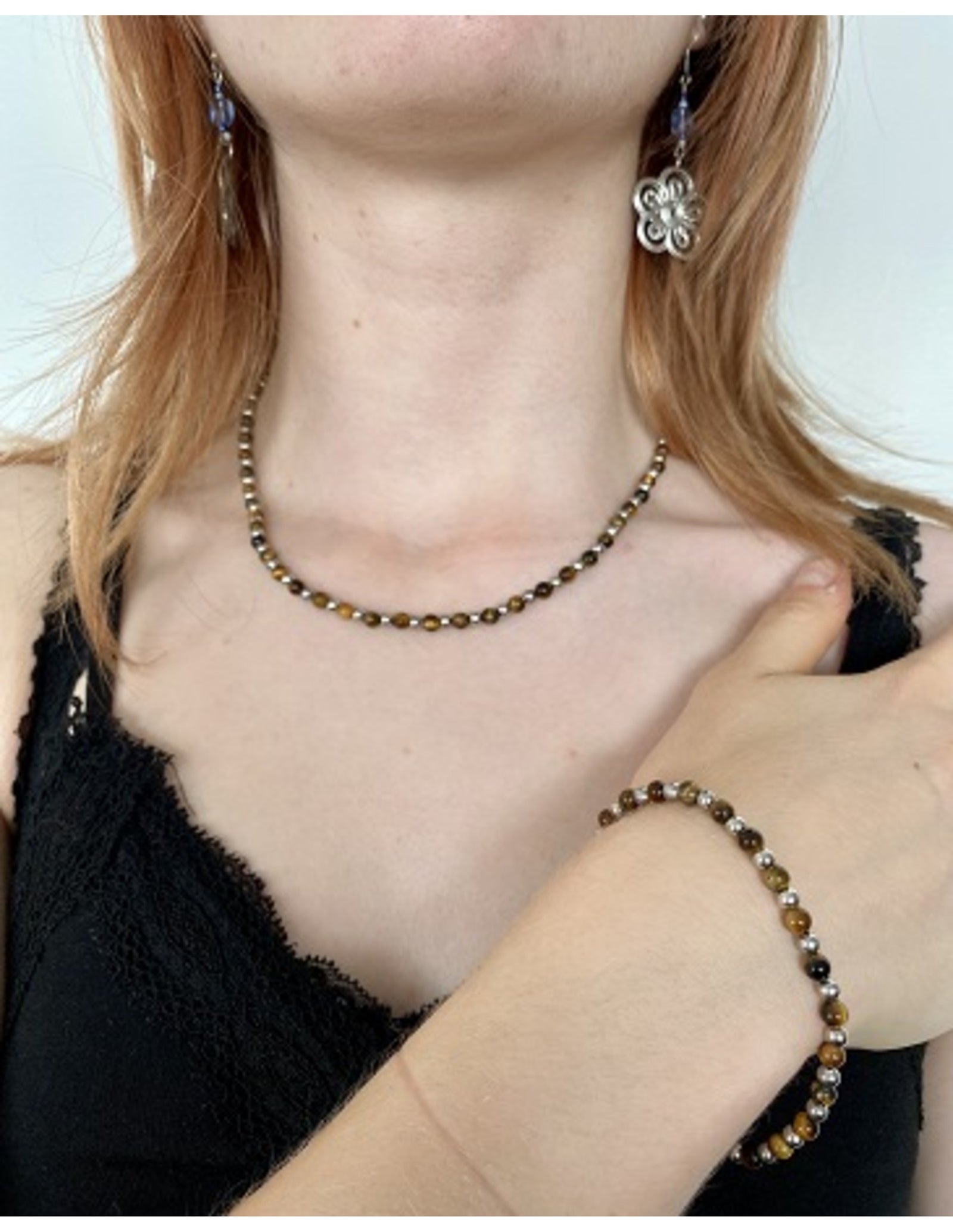 Tijgeroog Ibiza love armband