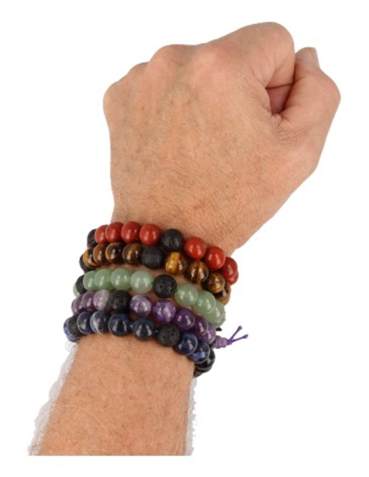 Tijgeroog powerbead mannen armband