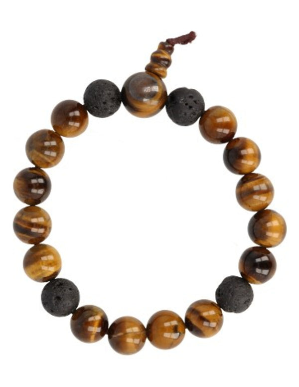 Tijgeroog powerbead mannen edelsteen armband