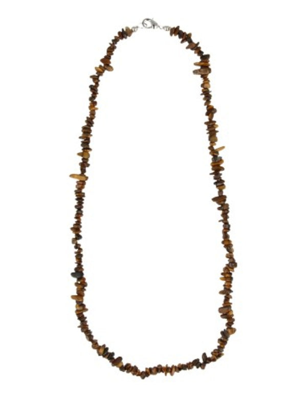Tijgeroog edelsteen splitketting smal