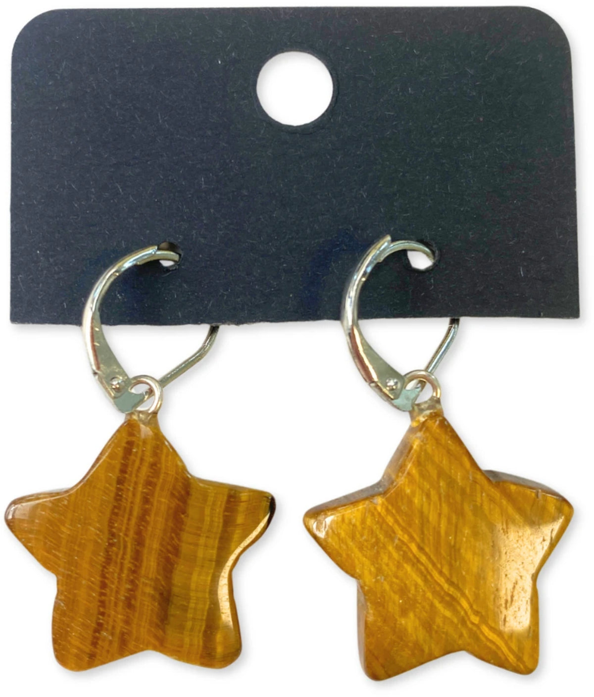 Tijgeroog ster oorbellen - fashion jewelry