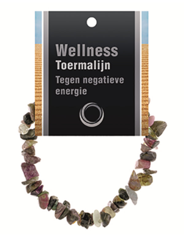 Toermalijn watermeloen edelsteen splitarmband (multi)