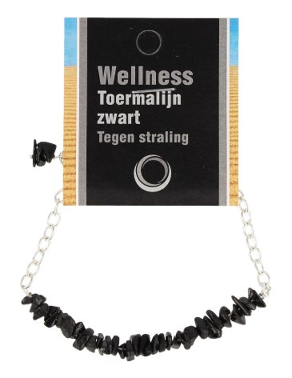 Toermalijn zwart bar edelsteen armband