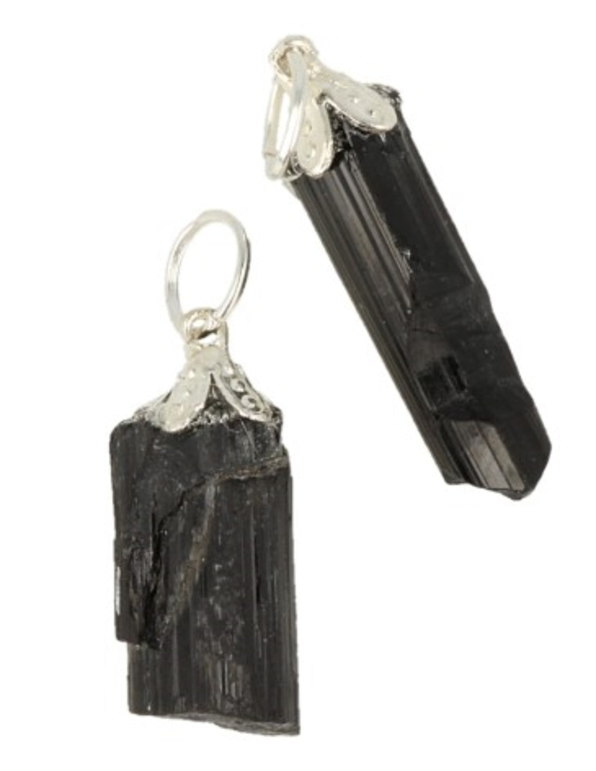 Toermalijn zwart ruw edelsteen hanger