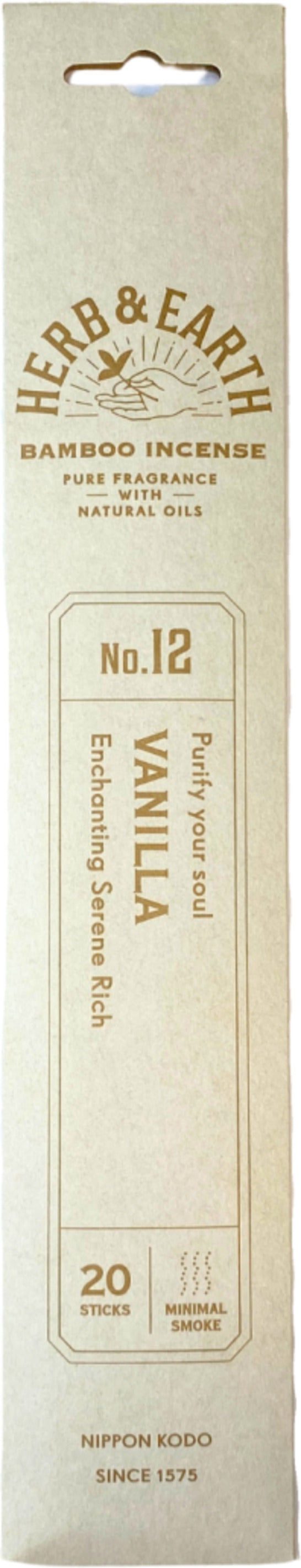 Vanilla Herb & Earth Nippon Kodo - Wierook Stokjes
