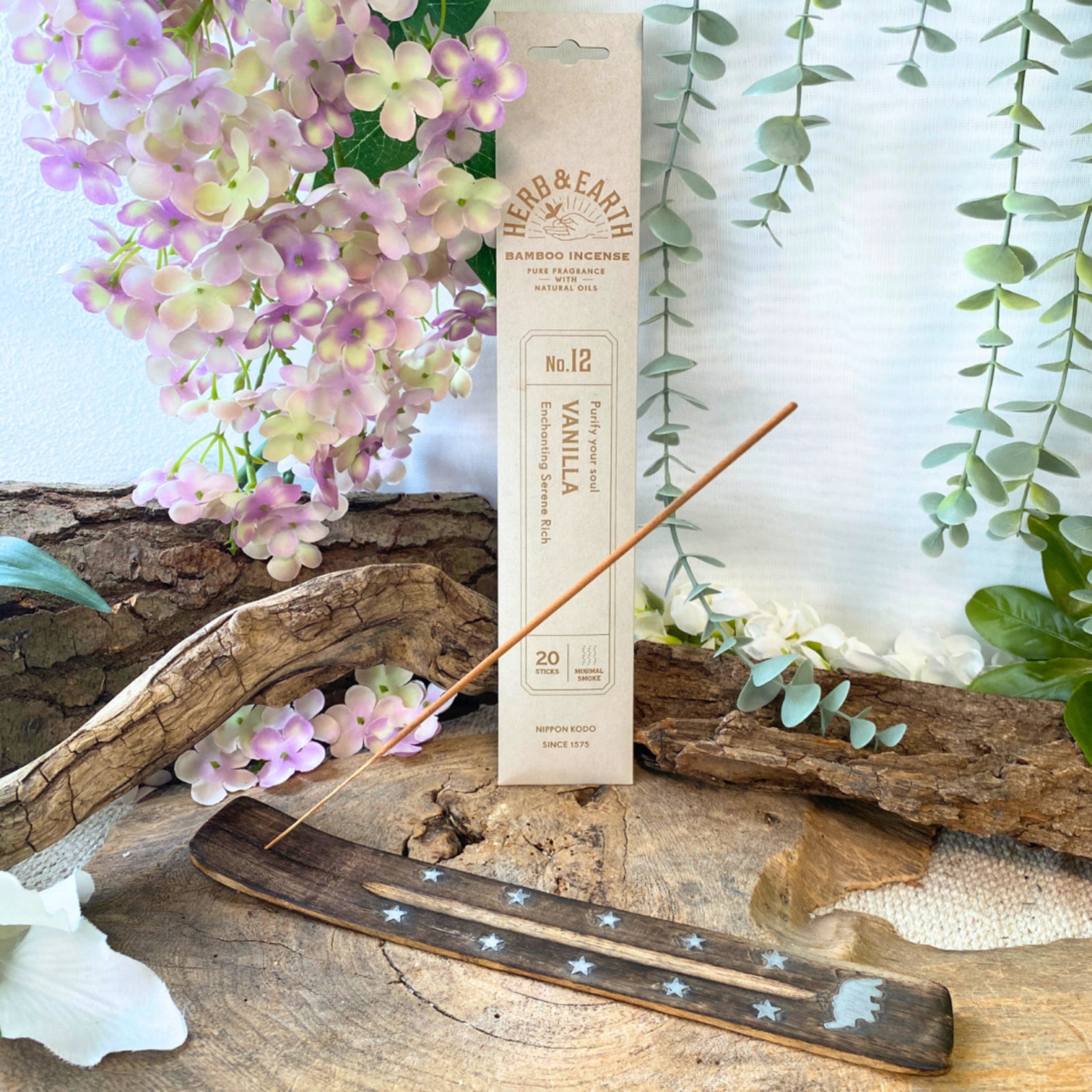 Vanilla Herb & Earth Nippon Kodo - Wierook Stokjes