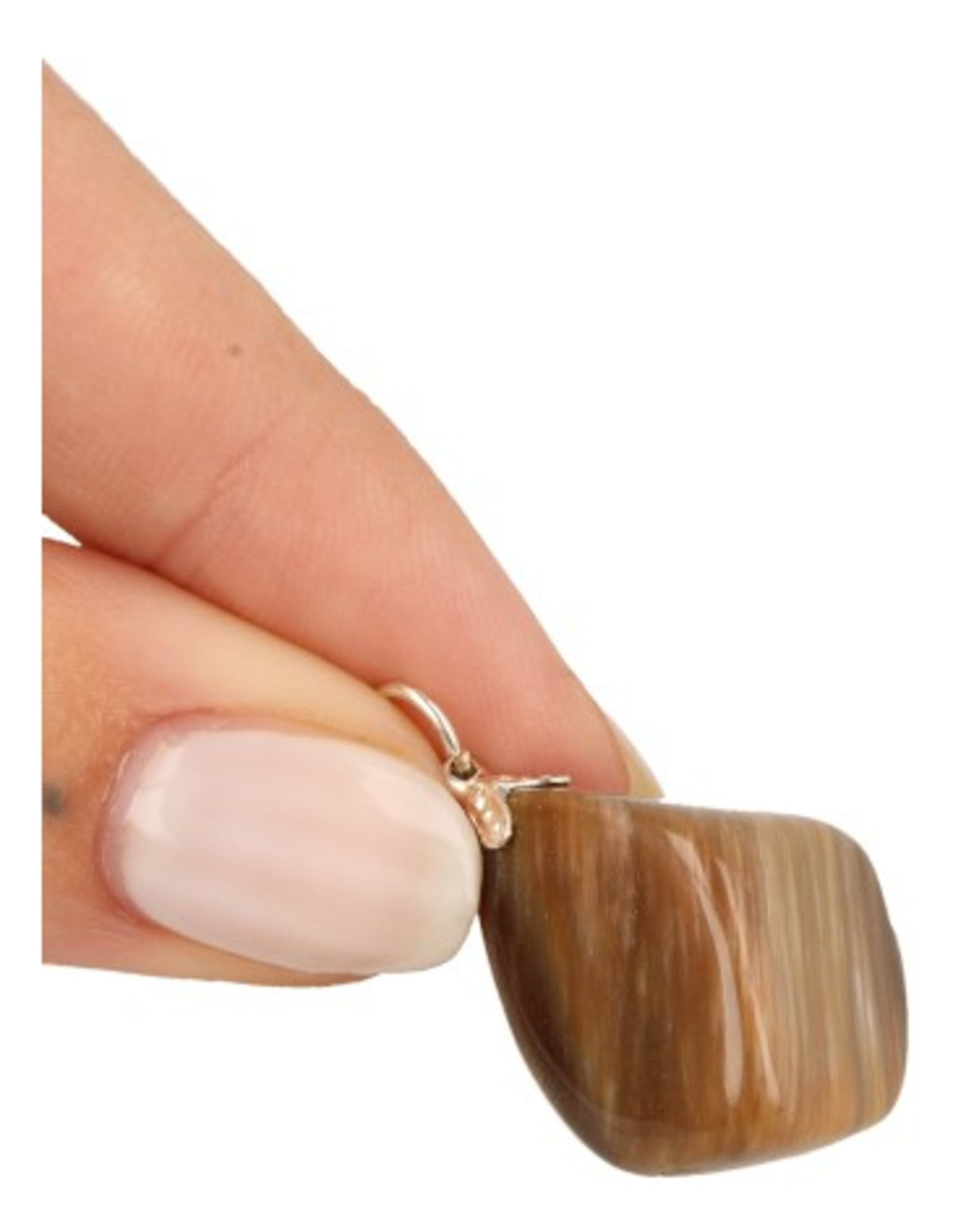 Versteend hout edelsteen hanger