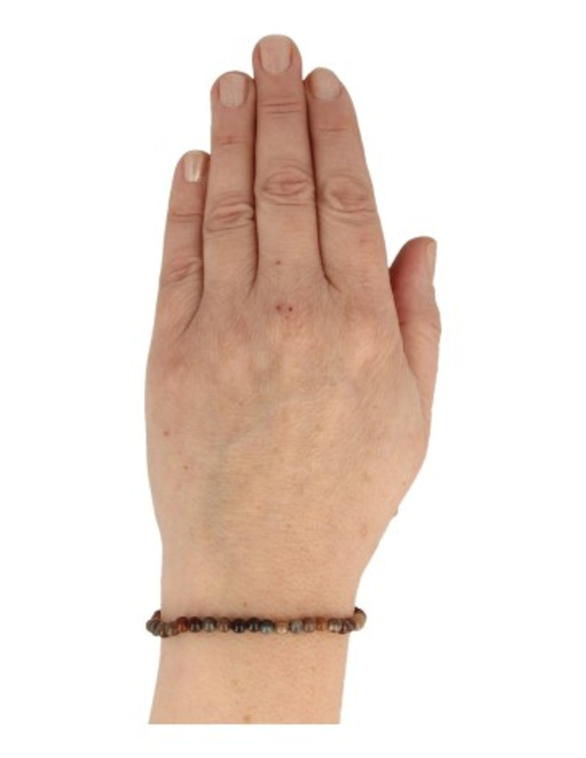 Versteend hout kralenarmband 4 mm