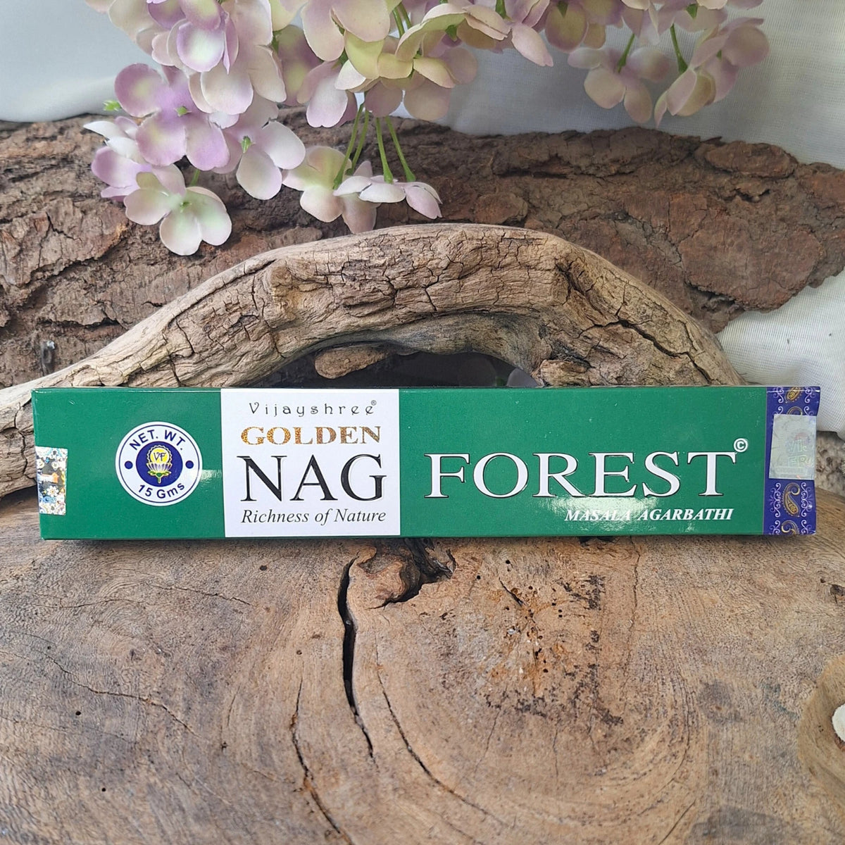 Vijayshree Golden NAG Forest Wierook Stokjes - pakje van 15 gram