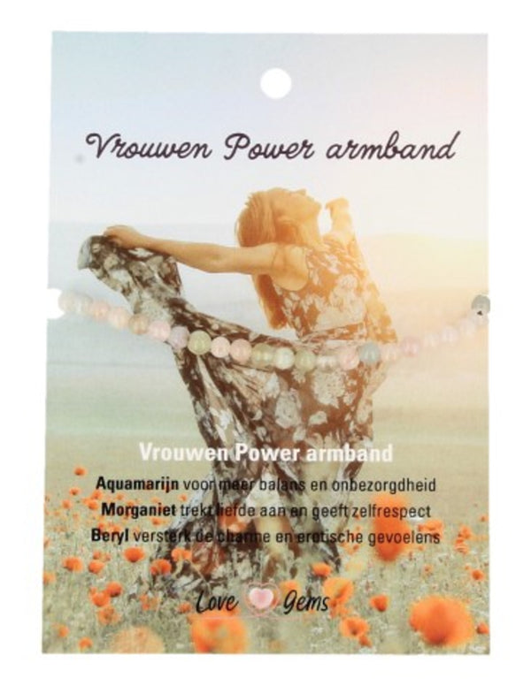 Vrouwen power edelsteen armband kralen 4 mm - Love Gems