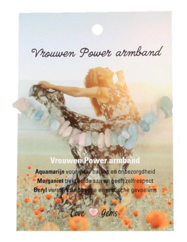 Vrouwen power edelsteen armband split - Love Gems