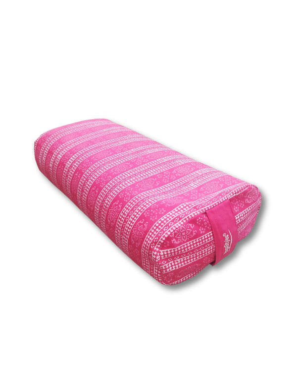 Bolster ovaal roze & wit