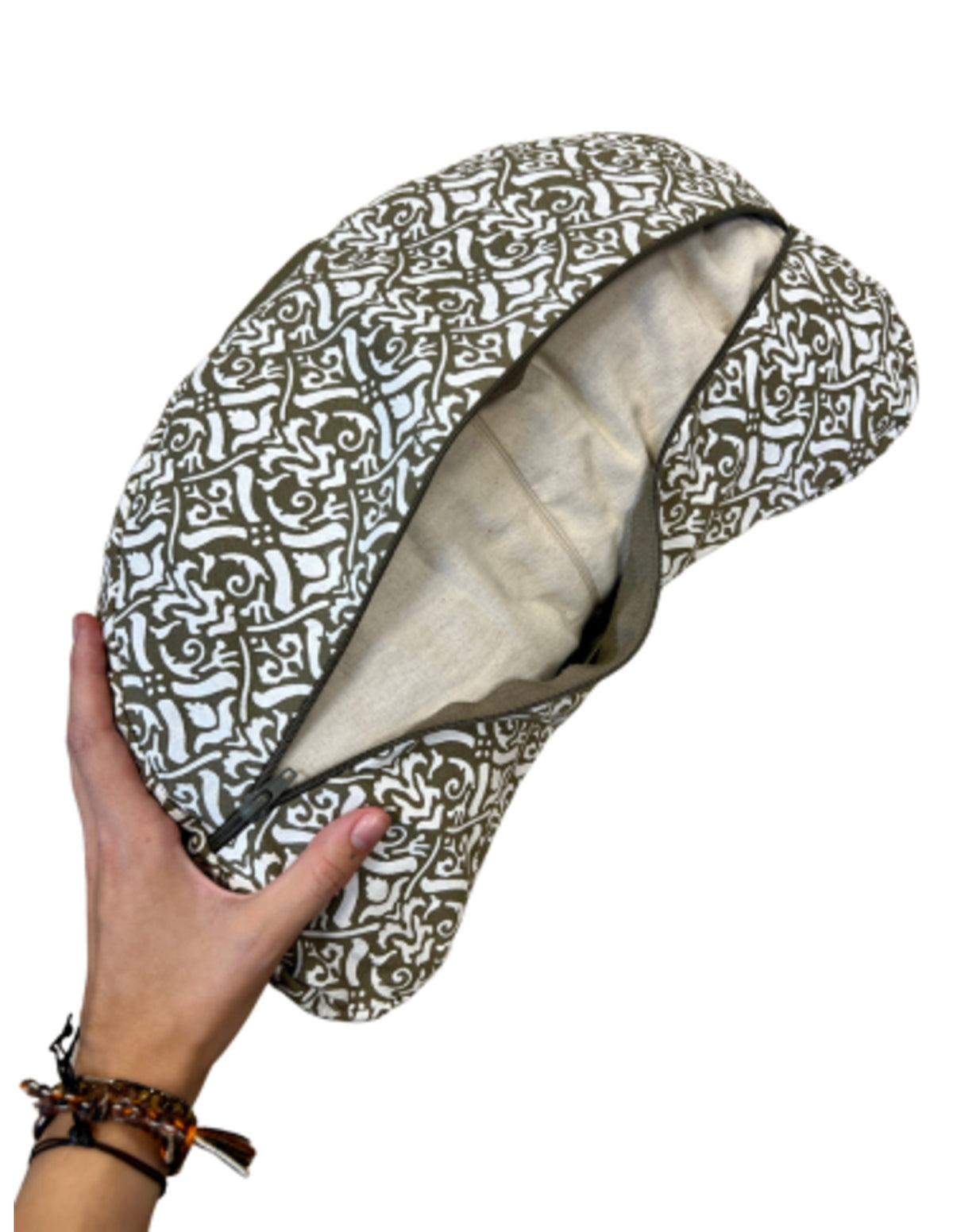 YogaStyles meditatiekussen design moon grijs - halve maan