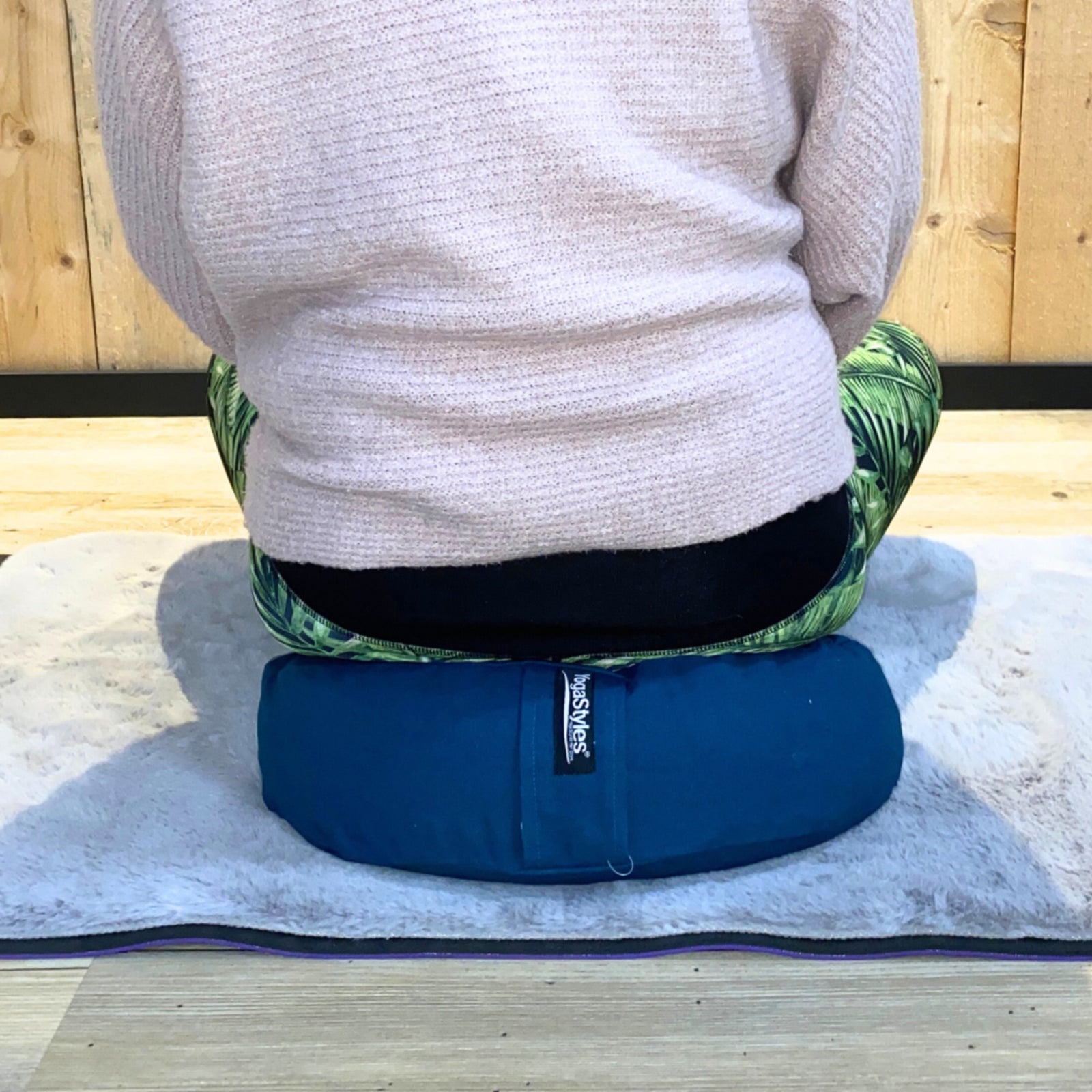 YogaStyles Meditatiekussen Pro Moon Petrol