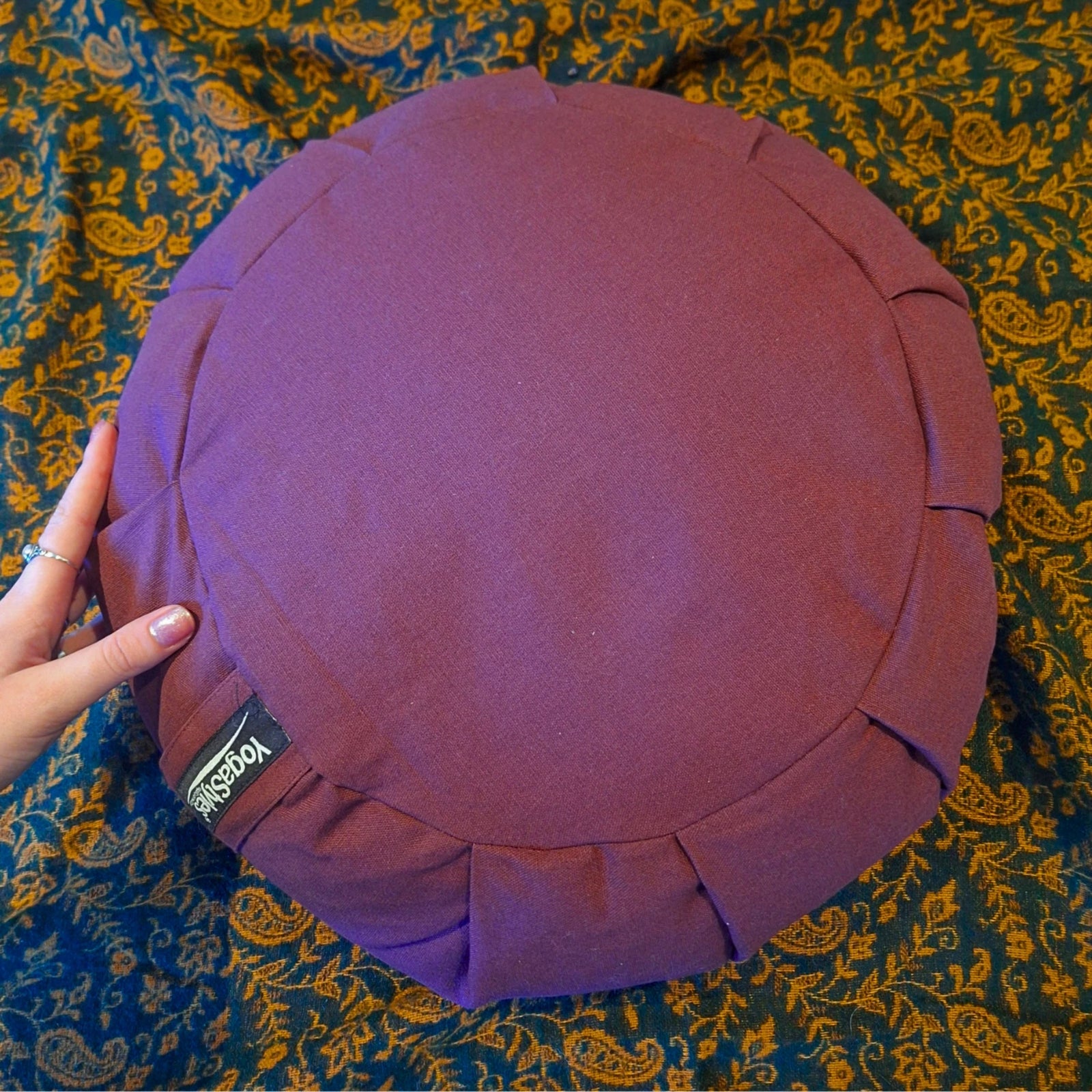YogaStyles Meditatiekussen Pro-Zafu bordeau-paars