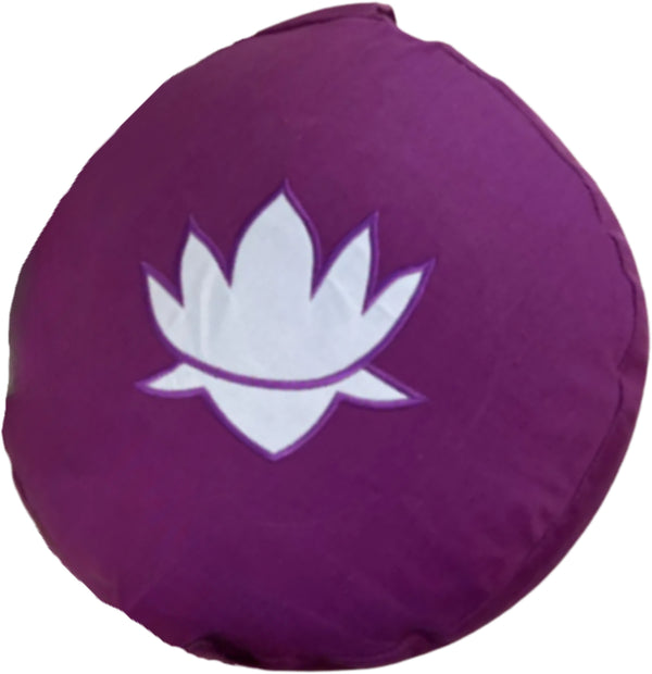 Meditatiekussen Symbolic - Paars met lotusbloem