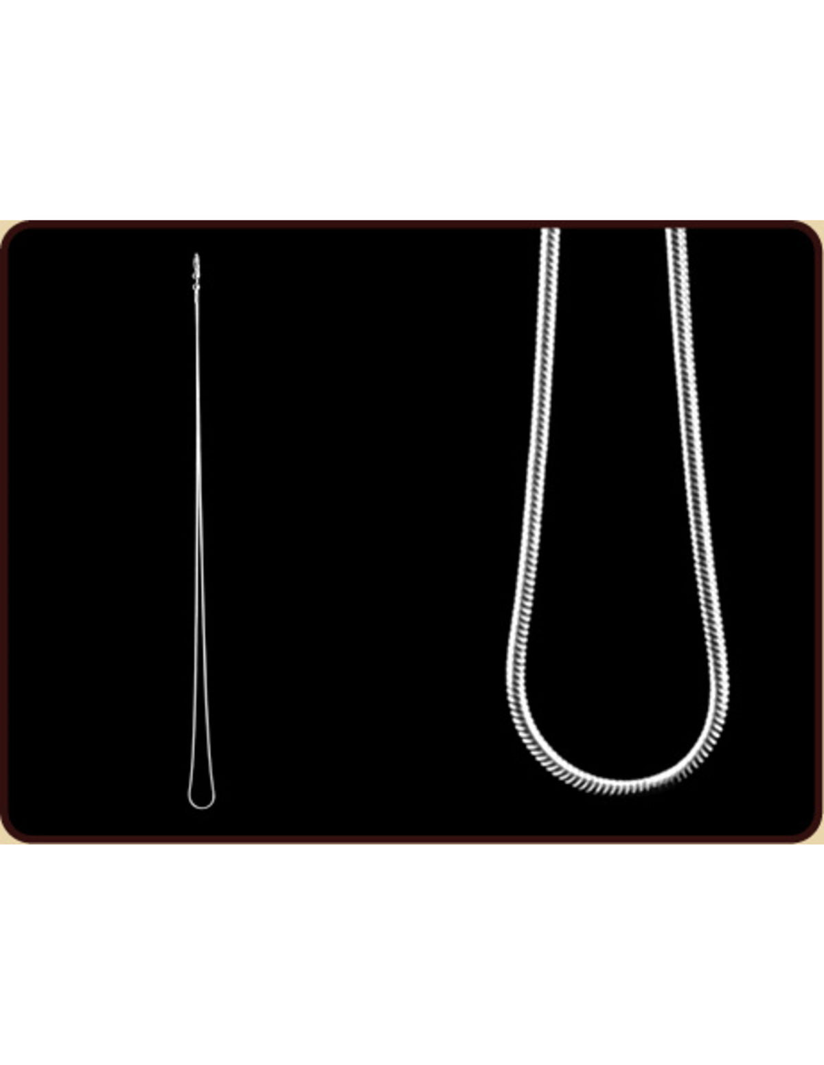 Zilveren collier snake 50 cm los
