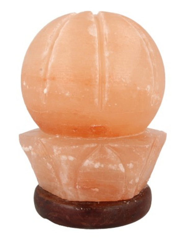 Zoutsteen lamp lotus incl. elektra